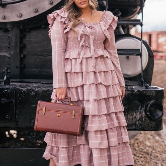 JessaKae Whimsy Dress in Red Plaid NWOT size L - Picture 6 of 6